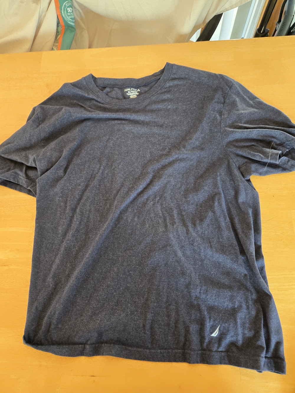 Nautica Men's Crew Neck Tee in Navy Heather